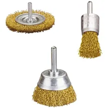 WOLFCRAFT Mini-Bürsten-Set 3-teilig Messing (2739000)
