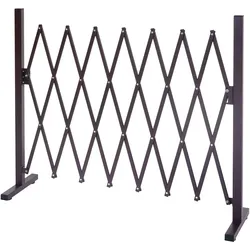 Mendler Absperrgitter HWC-B34, Scherengitter Rankhilfe Tierschutzgitter ausziehbar, Alu braun ~ Höhe 103cm, Breite 27-207cm