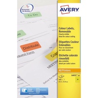 Zweckform Avery-Zweckform Ordneretiketten, 63.5x33.9mm, ablösbar, gelb, 20 Blatt L6035-20