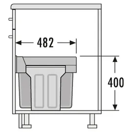 HAILO Tandem 30l grau