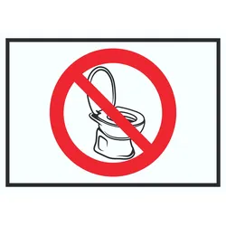 Hier ist kein WC Schild mit Symbol A5 (148x210mm)