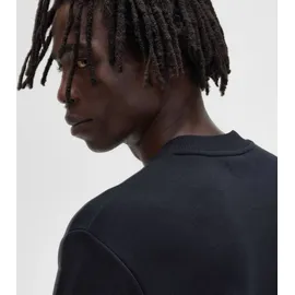 Fred Perry Herren Sweatshirt schwarz unifarben, schwarz, NOS