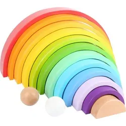 small foot 11412 Holzbausteine Regenbogen XL