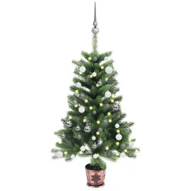 vidaXL Künstlicher Weihnachtsbaum mit LEDs & Kugeln 65 cm Grün