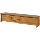 Massivmoebel24 PURE OAK TV-Lowboard 220x45x50 cm Beige Massivholz