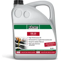MATHY Motoröl 5W-30 Longlife III (5,0 l) - HC-Synthese-Motor-Öl - Hochleistungs-Motorenöl für Benzin- und Dieselmotoren - Leichtlauf-Öl