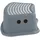 Home4You Tritthocker Kunststoff 36 x 13 x 24 cm Grau