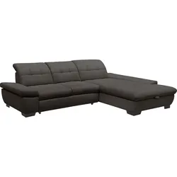 Ecksofa ALINA "Salima", grau (quarzgrau tbs 59), B:297cm H:90cm T:204cm, Sofas, Inklusive Rückenlehnenverstellung