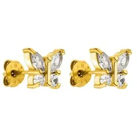 Purelei Ohrstecker Butterfly gold Edelstahl 6,8 x 8 mm