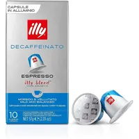 Illy Kaffee Röstung DECAFFEINATO in Kompatiblen Nespresso Kapseln - 10 Packungen mit je 10 Kapseln (100 Kapseln)