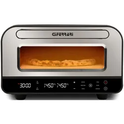 G3FERRARI Pizzaofen "G10204 Pizza Pro", silber, B:44cm H:28,2cm T:47,5cm, Pizzaöfen, bis 450C – in 120 Sek. fertig. 6 Programme +Selbstreinigungsprogramm
