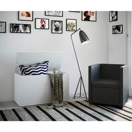 VCM Truhenbank Bendola Weiß 82 x 49 x 44 cm