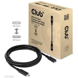 Club 3D USB-Typ-C Gen1 Verlängerungskabel 5Gbps 60W(20V/3A) 4K60Hz St./B 2m