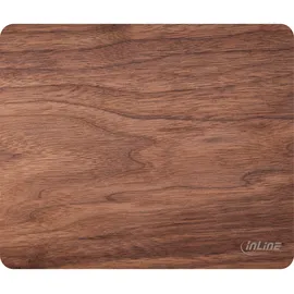 InLine InLine® WoodPad, Echtholz Mauspad, Walnuss, 240x200mm