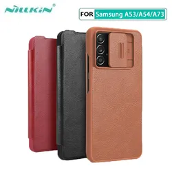 Für Samsung A53 A54 A73 Hülle Nillkin Qin Pro Kamera Schutzhülle PU Leder Flip Case für Samsung Galaxy A54 5G mit Kartenfach