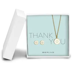 Halskette mit rundem Anhänger und runde Ohrringe - Bering Jewelry Modell: 433-717-Gold