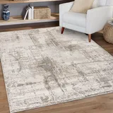Mazovia Teppich - Beige Modern Abstrakt Teppich - Teppich für Wohnzimmer, Schlafzimmer, Esszimmer, Büro - Kurzflor Rechteckig - ÖKO-TEX Zertifiziert - Stilvoller Teppiche - Beige Creme - 160 x 230 cm