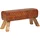 FineBuy Polsterbank Echtleder Braun 89 cm