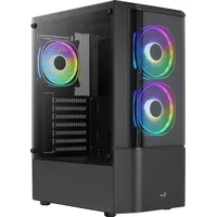 AeroCool Quantum V2, schwarz, Lüfter LED Fixed RGB, Glasfenster (ACCM-PV30033.11 / Quantum-G-BK-v2)