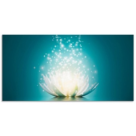 Artland Küchenrückwand »Magie der Lotus-Blume«, (1 tlg.), Alu Spritzschutz mit Klebeband, einfache Montage, blau