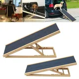 Yonghao Hundetreppe für große und kleine Hunde,hunderampe für Auto Bett klappbar- bis 150 kg belastbar- Hundetreppe 60 cm hoch für alle Fahrzeuge nutzbar,Leichtes Design,Einfach verstaubar Haustiere