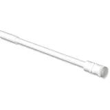 Interdeco Klemmstange ausdrehbar, Scheibenstange mit Gummistopfen 8/6 mm aus Metall und Kunststoff, ohne Bohren, Weiß, für Scheibengardinen und Kurzgardinen, Typ 2008011, 60-90 cm