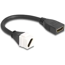 Delock HDMI-Kabel - HDMI weiblich zu HDMI weiblich Keystone - 20 cm - Schwarz -