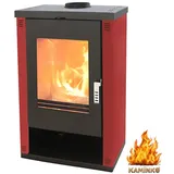🔥 VERSO THEIA BORDO 9 kW – Moderner Kaminofen Holzofen | Großes Sichtfenster |