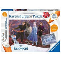 Ravensburger tiptoi Spiel 00109 Puzzle für kleine Entdecker: Die Eiskönigin-2x24 Teile Kinderpuzzle ab 4 Jahren