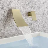Wandmontierter Wasserhahn, Badezimmer, Waschbecken-Wasserhahn, Einhand-Waschbecken-Wasserhahn, Lavendel-Wasserhahn, Gold