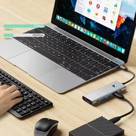 TECH-PROTECT HB04 HUB Adapter 9in1 USB-C Grau
