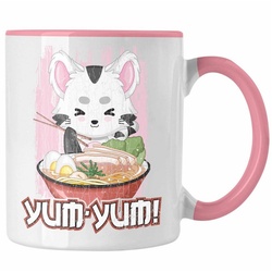 Trendation Tasse Trendation – Anime Tasse Geschenk Spruch Kaffeetasse Geschenke Deko Anme Fan Yum Yum rosa