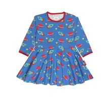 Toby Tiger Kleid Shirtkleid Weltraum Print Blau 98