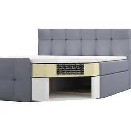 mebloland Boxspringbett BERG mit 2 Bettkästen und Topper. - 140x200 - Azur 13