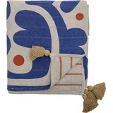 Bloomingville Eviaya Plaid 160 x 130 cm Blau/Beige