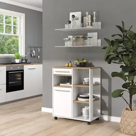 Vicco Küchenbuffet Pure 72,2 x 90,8 x 41,9 cm Weiß/Artisan-Eiche