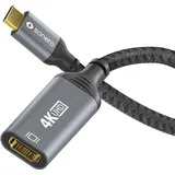 Sonero USB-C auf HDMI Adapter - 4K60, 18Gbps - grau/schwarz, - 0,10m