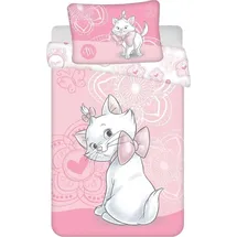 Jerry Fabrics Disney Marie Kinderbettwäsche – Bettbezug 100x135 cm & Kissenbezug 40x60 cm, Rosa