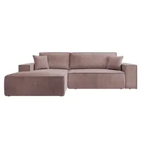 Selsey Sofa Ecksofa Eckcouch Schlafsofa Couch Mit Stauraum Schlaffunktion Pflegeleicht Polyurethanschaum L Form Links Farese Rosa Cordoptik