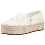 TOMS Valencia egret floral crochet 38