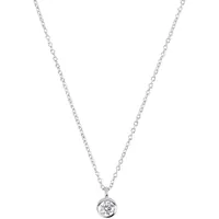 Tom Tailor Kette mit Anhänger Solitär-Optik Silber