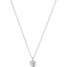 Tom Tailor Kette mit Anhänger Solitär-Optik Silber