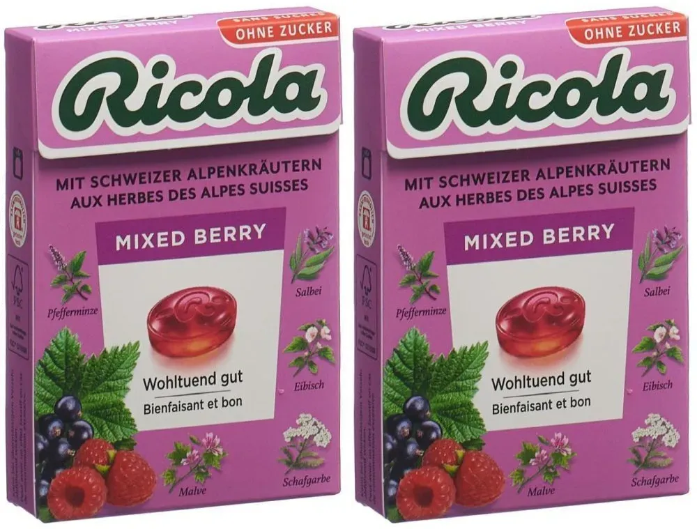 Ricola Bonbons aux herbes gemischt Beere