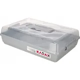 Kuchenbox mit Deckel, Kuchenbehälter, mit Beitrag, Grau - Kadax