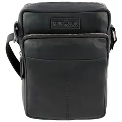 Pride and Soul Port Umhängetasche Leder 18 cm  schwarz