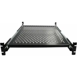 Startech StarTech.com 2HE ausziehbarer Rack-Fachboden belüftet - 22.7kg - 19 Serverschrank Rack-Shelf - Schwarz - Rack - Regal - 1U - 48.3 cm (19")