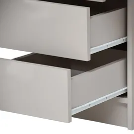 beautysofa | Schminktisch MALTA Kaschmir 120 cm mit 5 Schubladen, flexibel rechts/links montierbar – Moderner Bürotisch, funktionaler Arbeitstisch - Beige