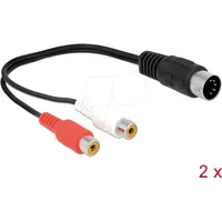DeLock 85835 Audio-Kabel 2,5 m DIN (5-pin) Schwarz