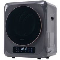 Merax Ablufttrockner mit UV-Sterilisation und LED-Display, mini-Wäschetrockner freistehend/hängend, 2.5 kg, Belüfteter Wäschetrockner mit Timer und 6 Programme grau