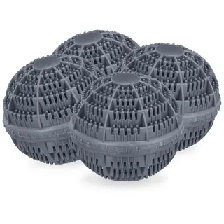 Relaxdays Waschball, 4er Set, Waschkugel für Waschmaschine, ökologisch, hautfreundlich, Waschen ohne Waschmittel,
